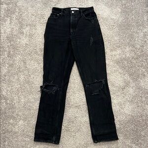 Abercrombie & Fitch Black Straight Leg Jeans